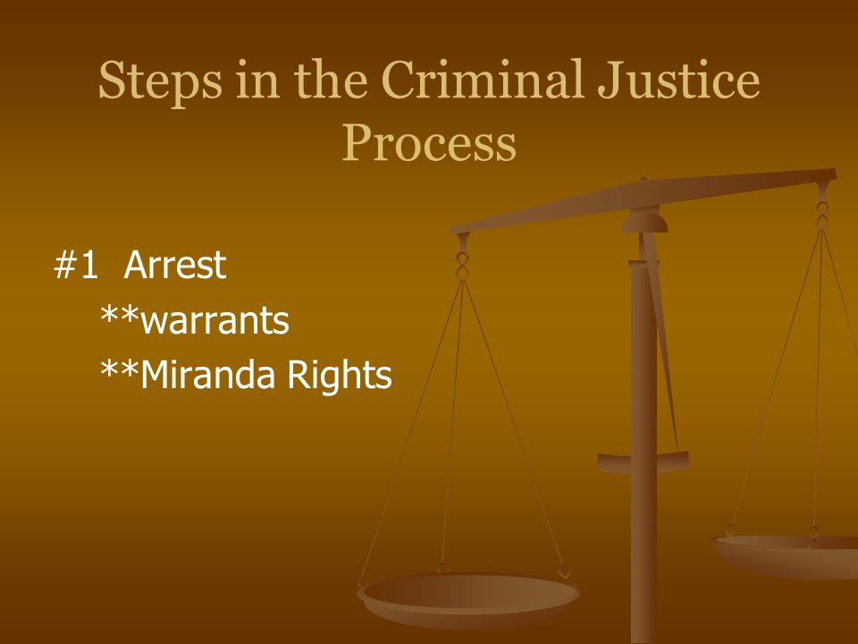 Steps in the Criminal Justice Process