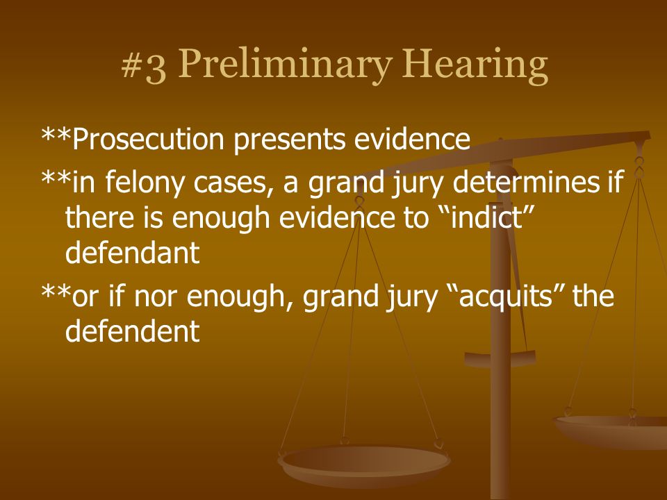 #3 Preliminary Hearing **Prosecution presents evidence