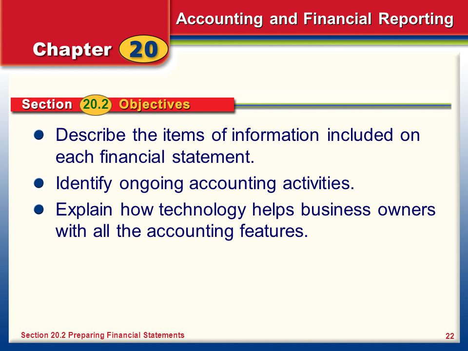Identify ongoing accounting activities.