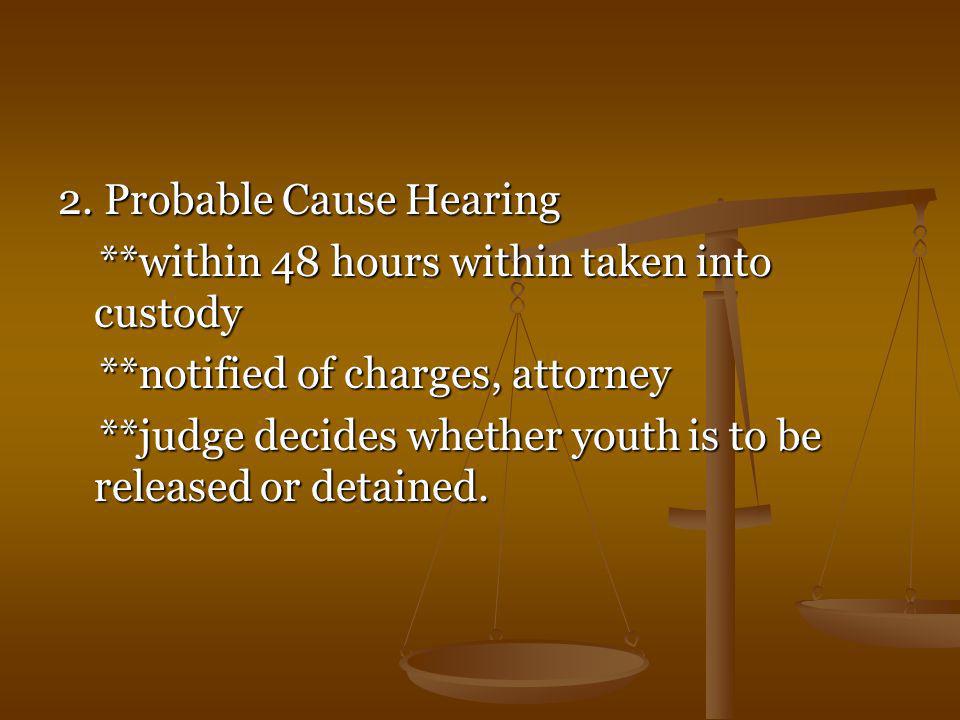 2. Probable Cause Hearing