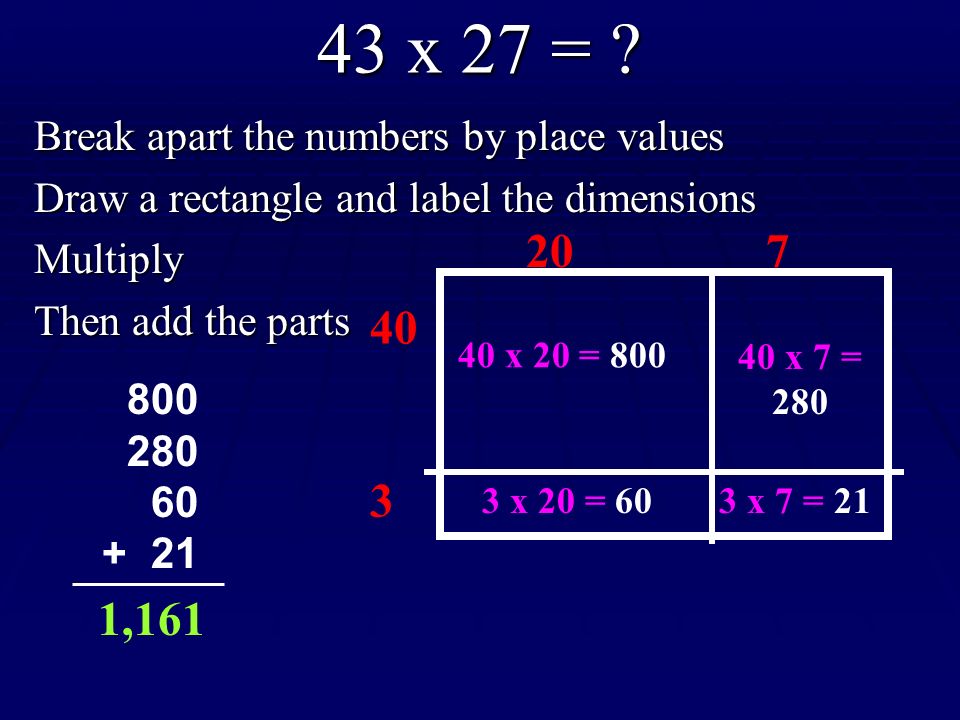 Area Model For Multiplication Ppt Video Online Download