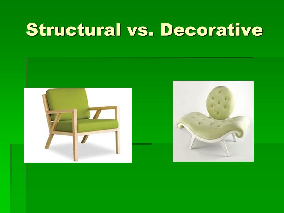 Structural vs. Decorative