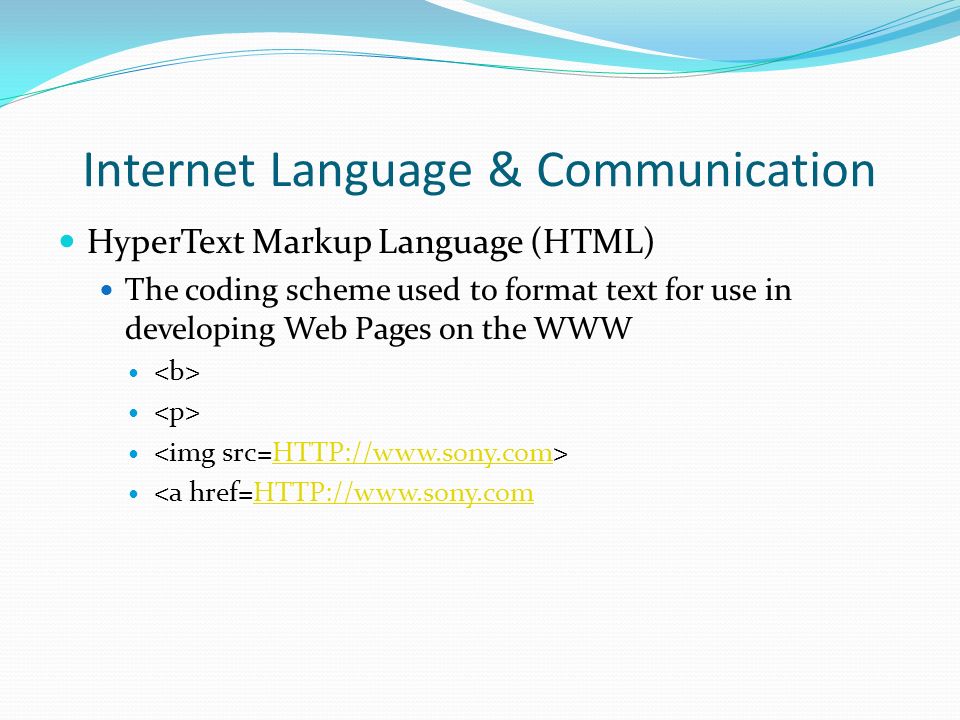 Internet Language & Communication