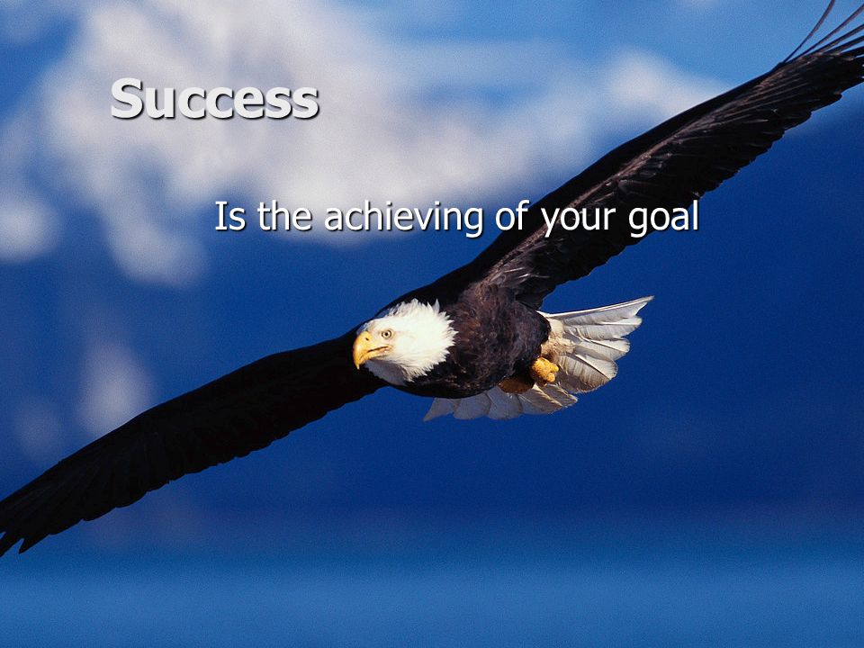 Is the achieving of your goal