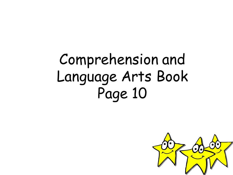 Comprehension and Language Arts Book Page 10