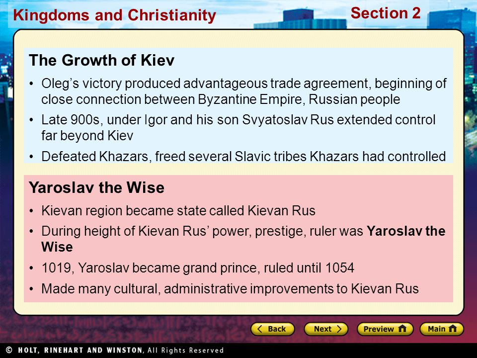 The Growth of Kiev Yaroslav the Wise