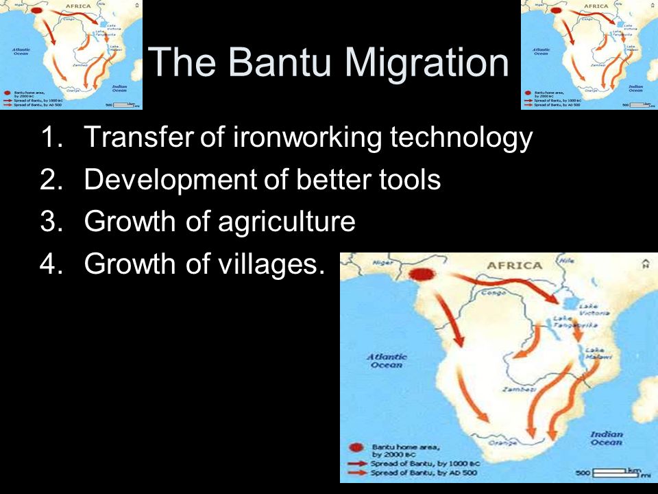 The Bantu Migration Transfer of ironworking technology