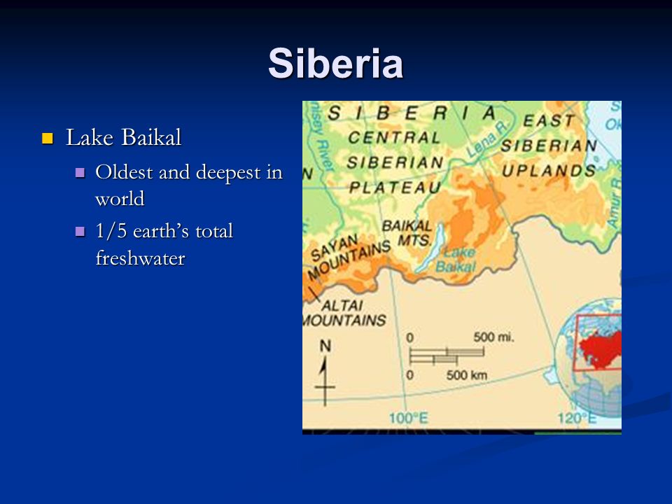 Siberia Lake Baikal Oldest and deepest in world