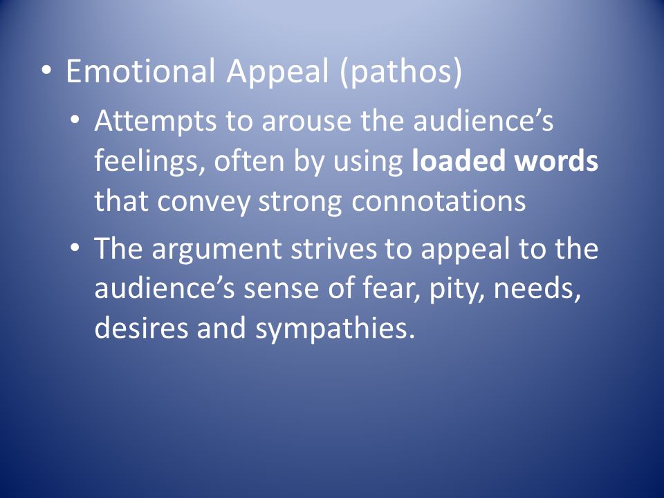 Emotional Appeal (pathos)