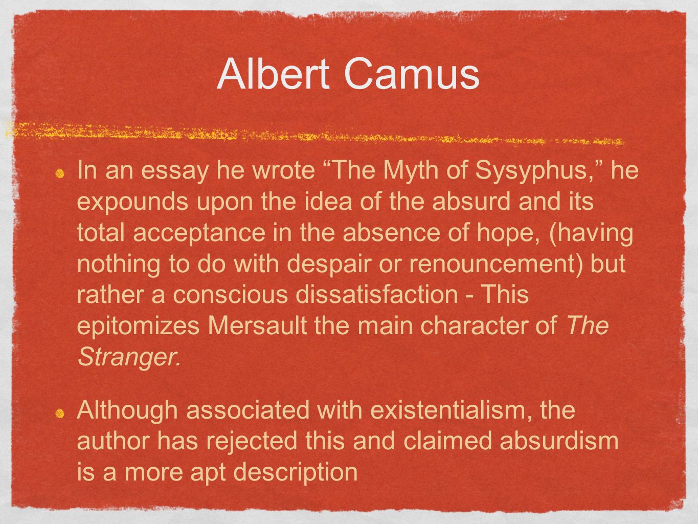 Реферат: The Stranger By Albert Camus Essay Research