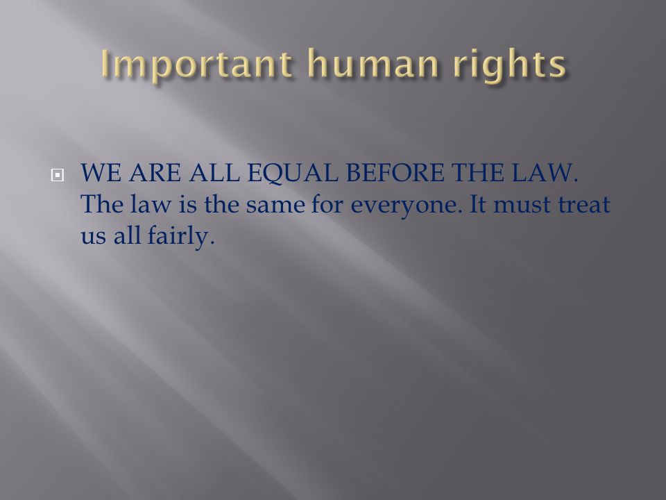 Important human rights