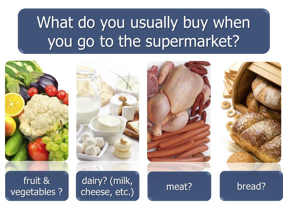 What do you usually buy when you go to the supermarket