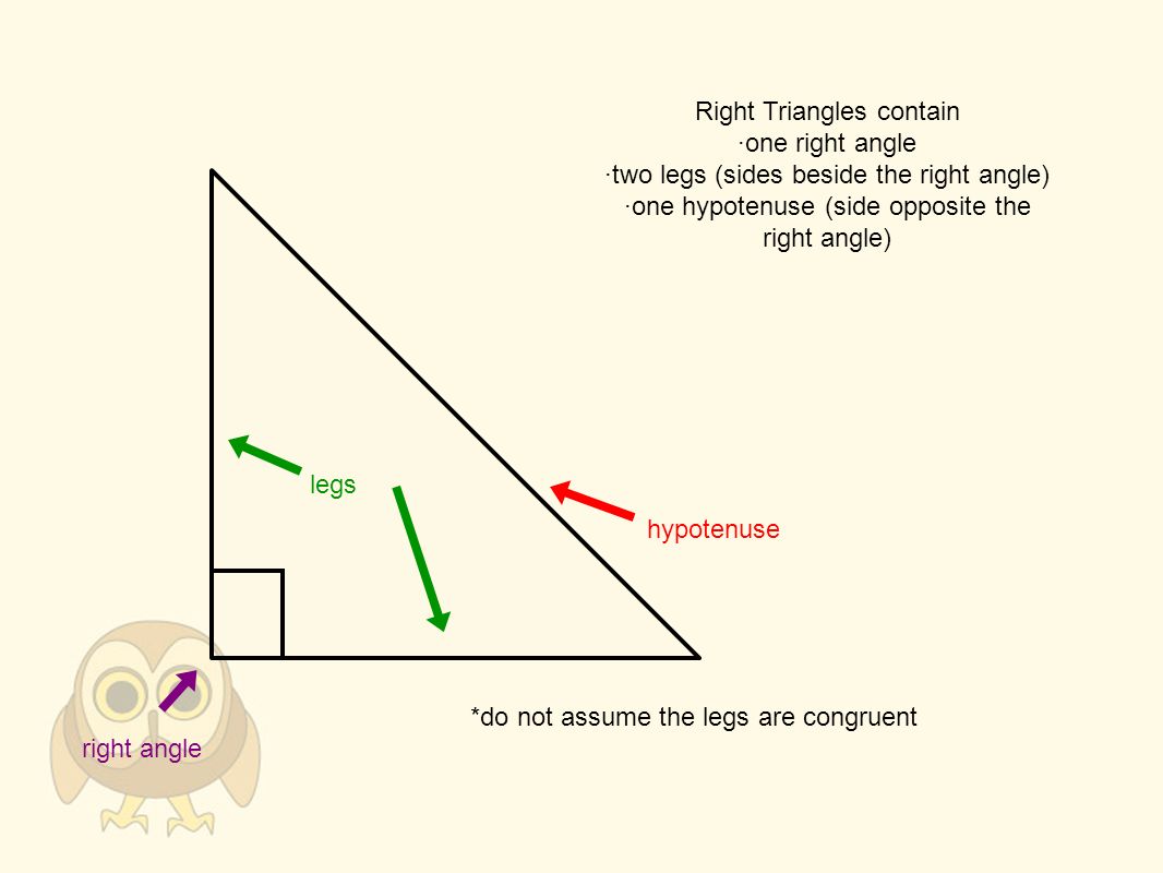 Right Triangles contain ·one right angle