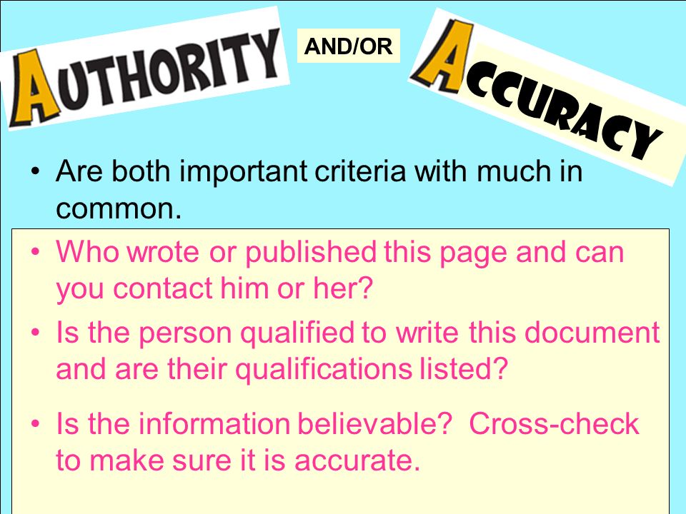 CCURACY Are both important criteria with much in common.