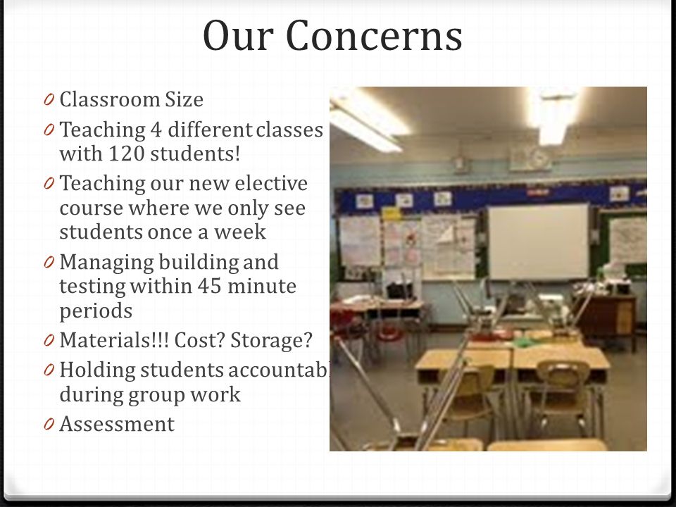 Our Concerns Classroom Size
