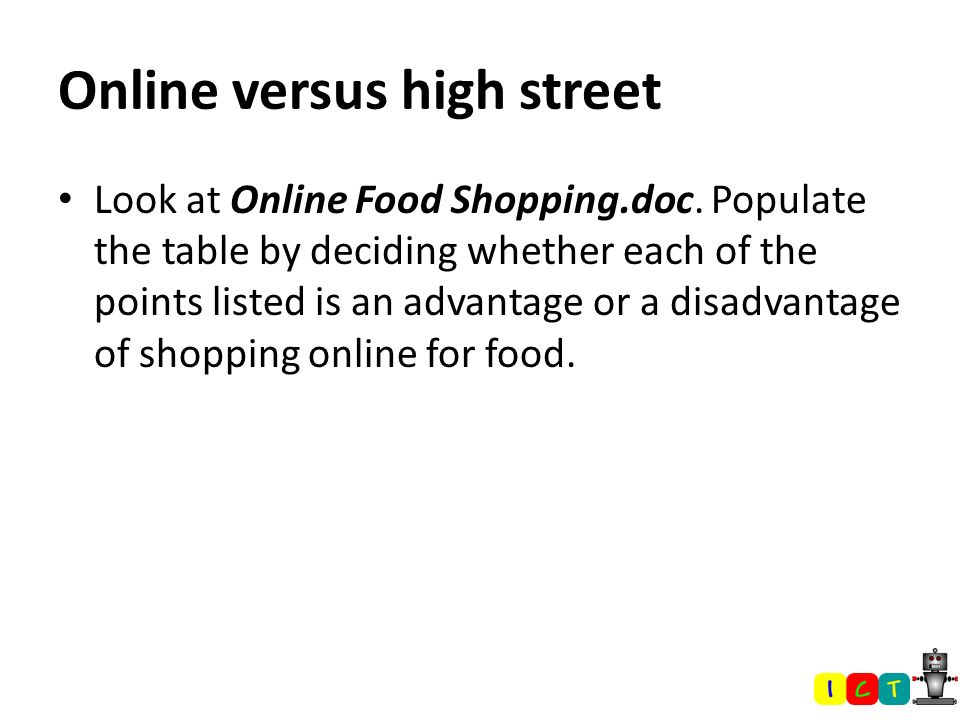 Online versus high street