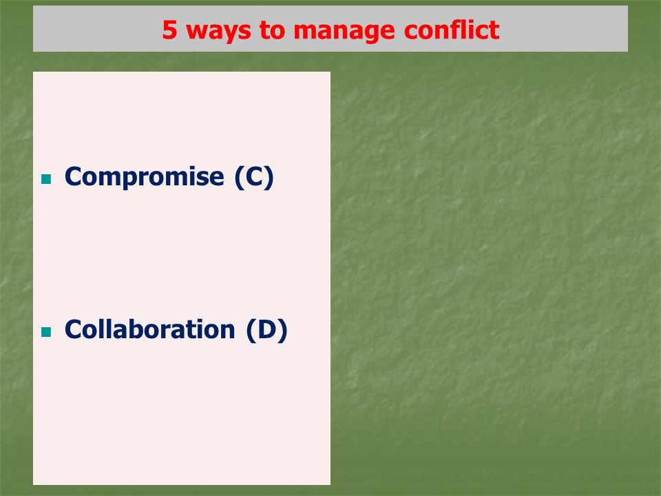 5 ways to manage conflict