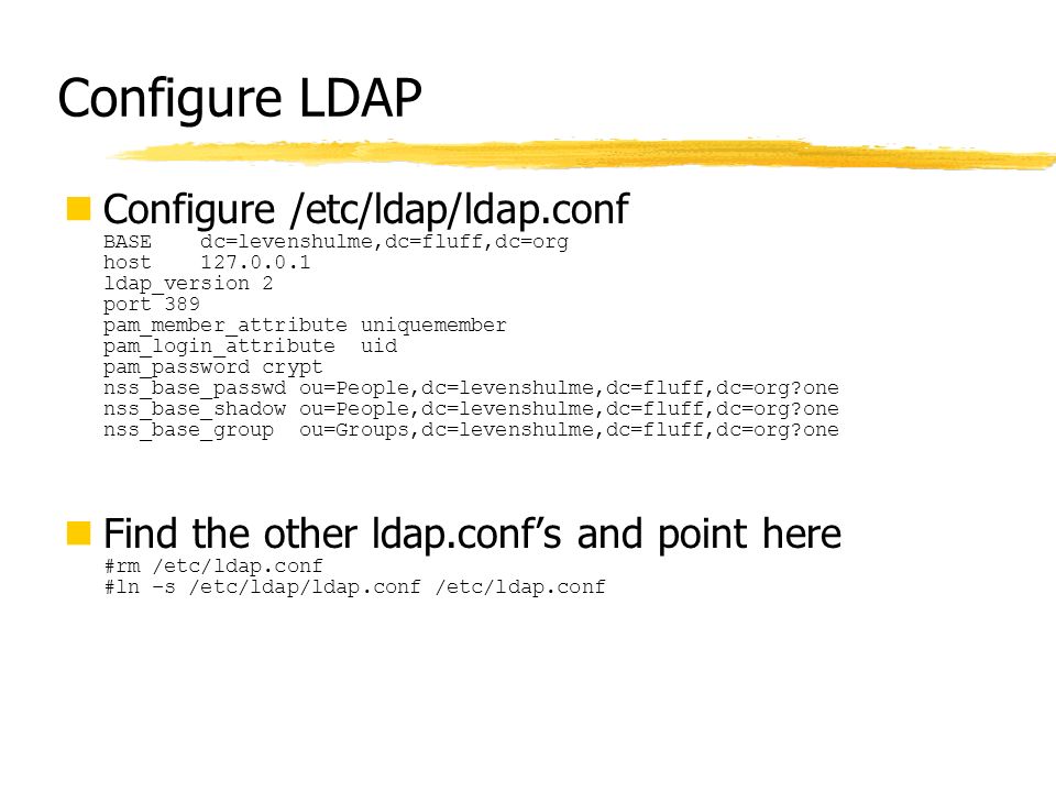 Integration and LDAP Consistent Sign-on and Directory Enabled Networking An  LDAP Master Class Edmund J. Sutcliffe Thoughtful Solutions; Creatively  Implemented. - ppt download