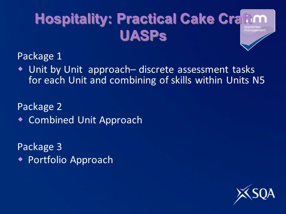 Hospitality: Practical Cake Craft UASPs