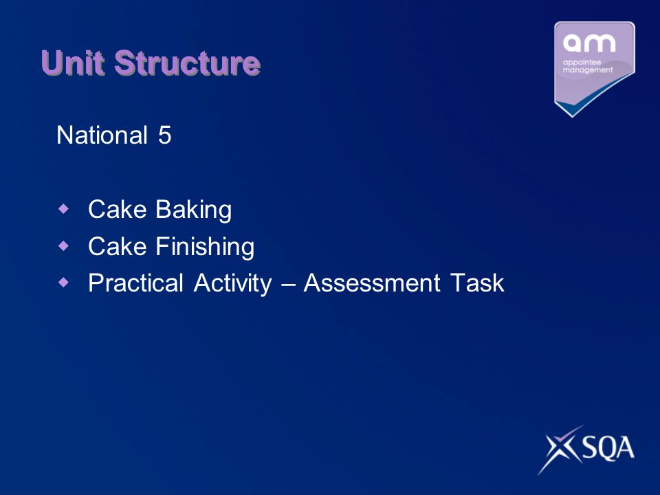Unit Structure National 5 Cake Baking Cake Finishing
