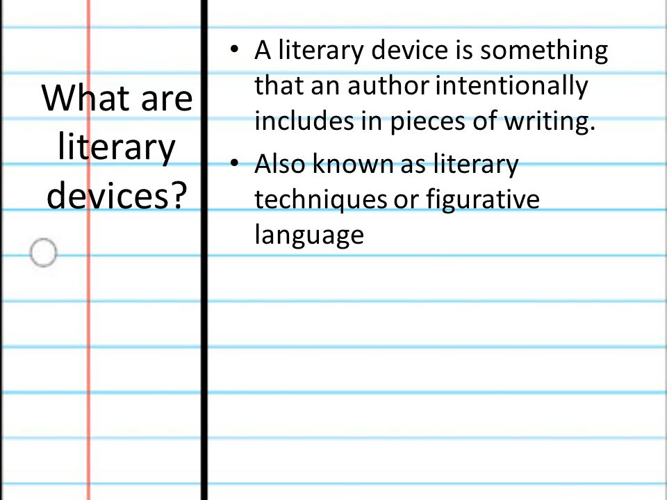 literary devices in writing