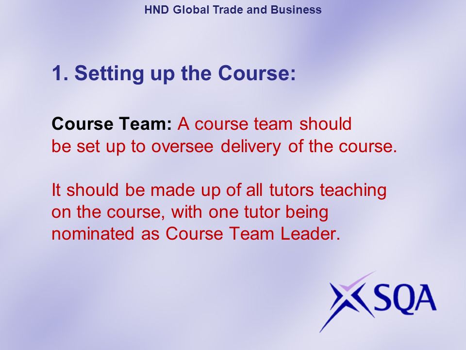 HND Global Trade and Business