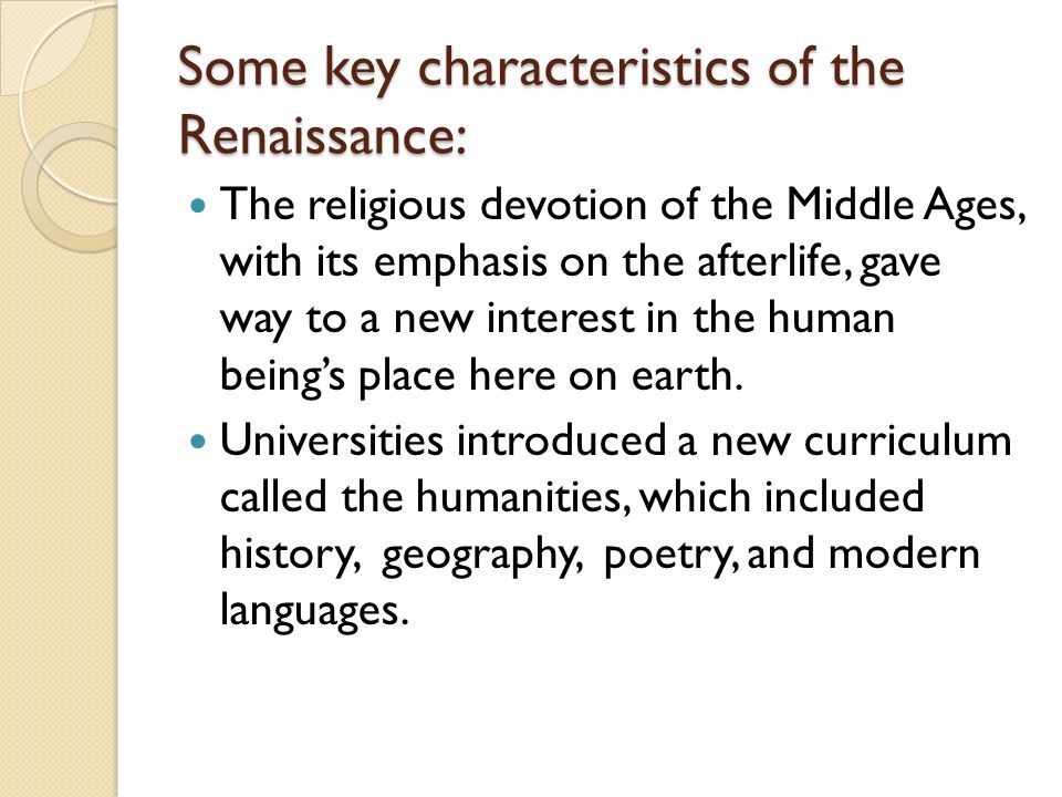 characteristics of english renaissance poetry