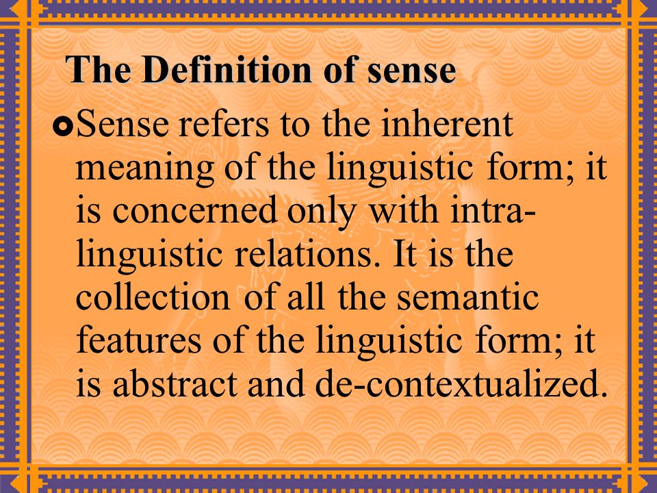 Sense meaning