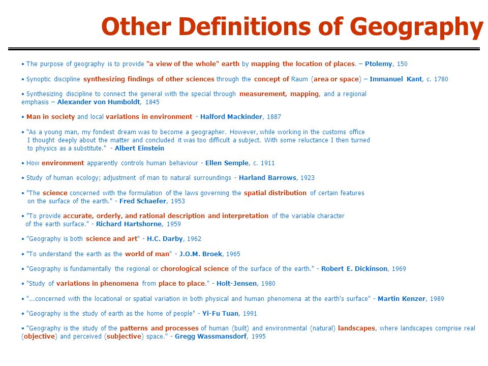 definition of geography by hartshorne