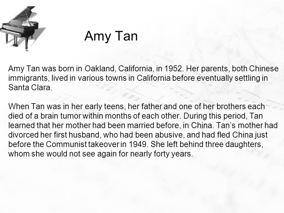 what is two kinds by amy tan about
