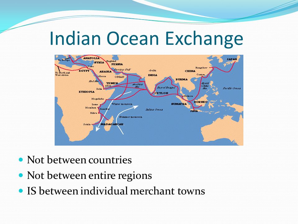 Выход в индийский океан