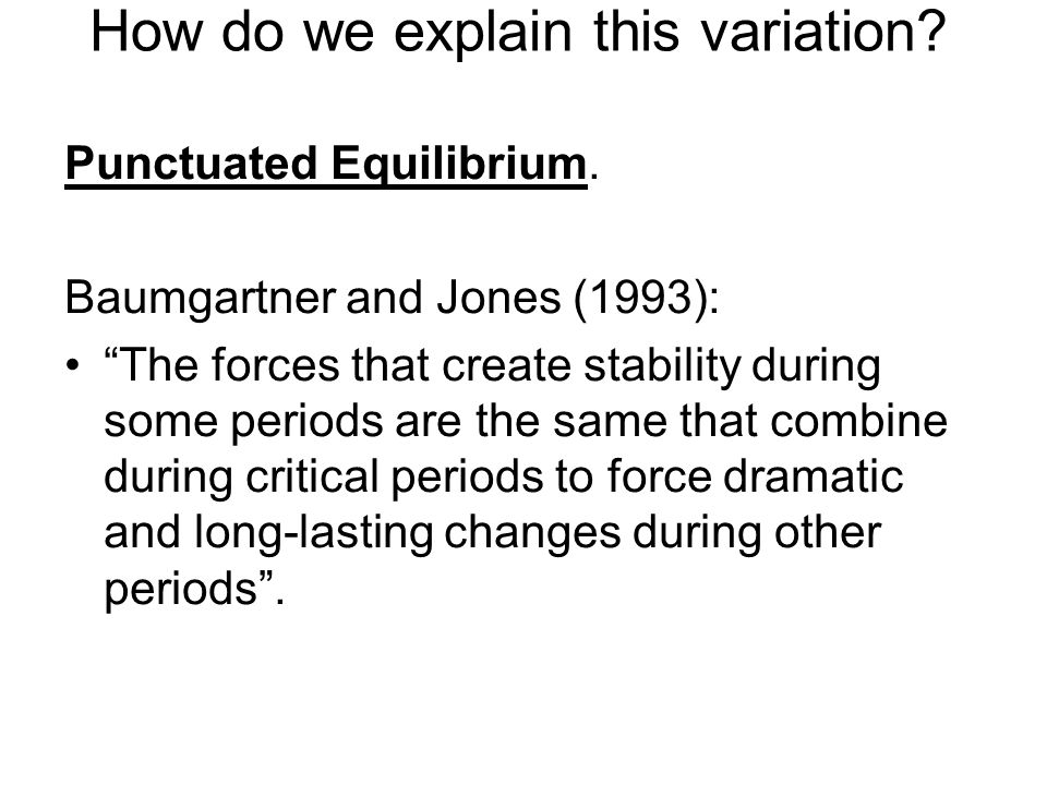 baumgartner and jones punctuated equilibrium