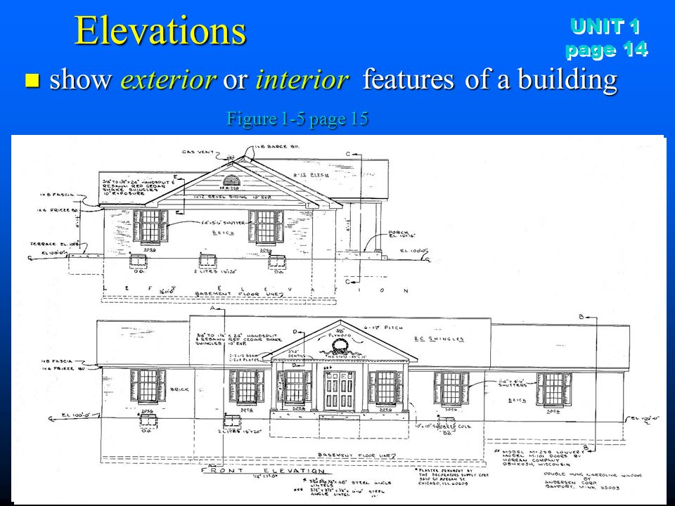 Elevations On Student Show Ppt T Architecture Drawings