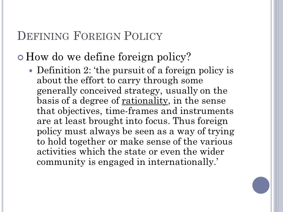 Introducing Foreign Policy Analysis - ppt video online download