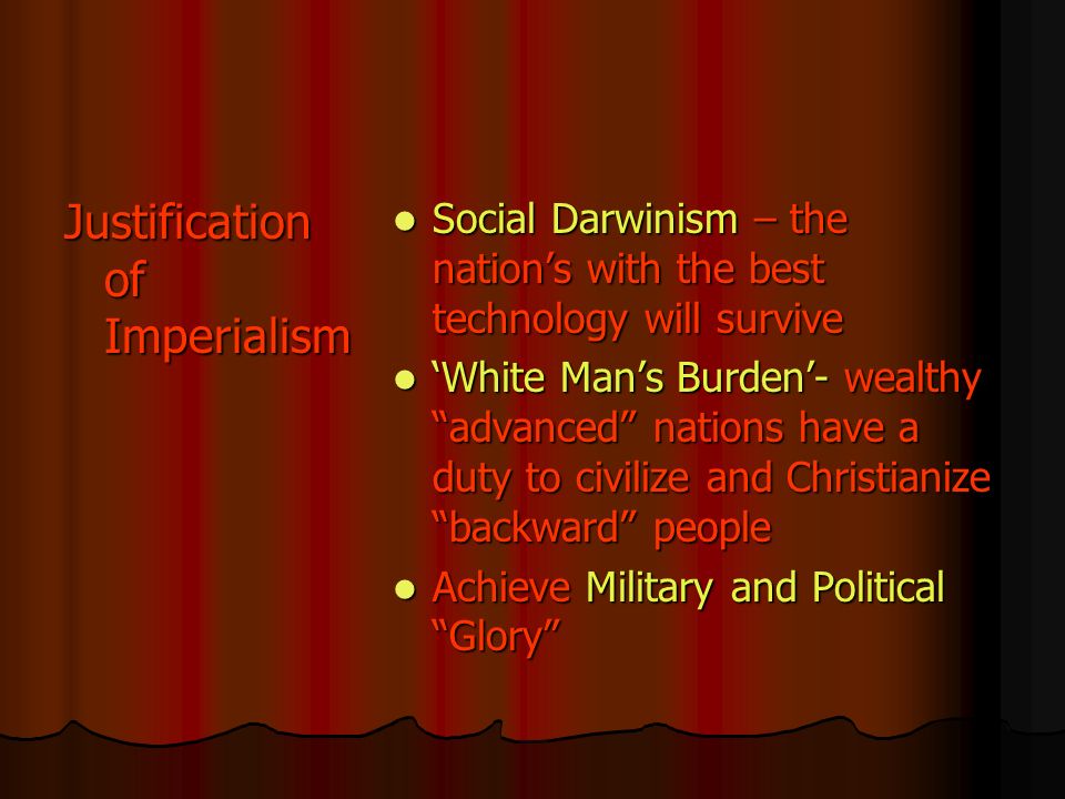Justification of Imperialism