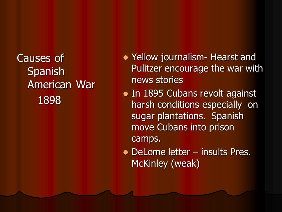 Causes of Spanish American War