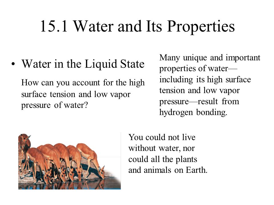 Ch. 15: Water and Aqueous Systems - ppt video online download
