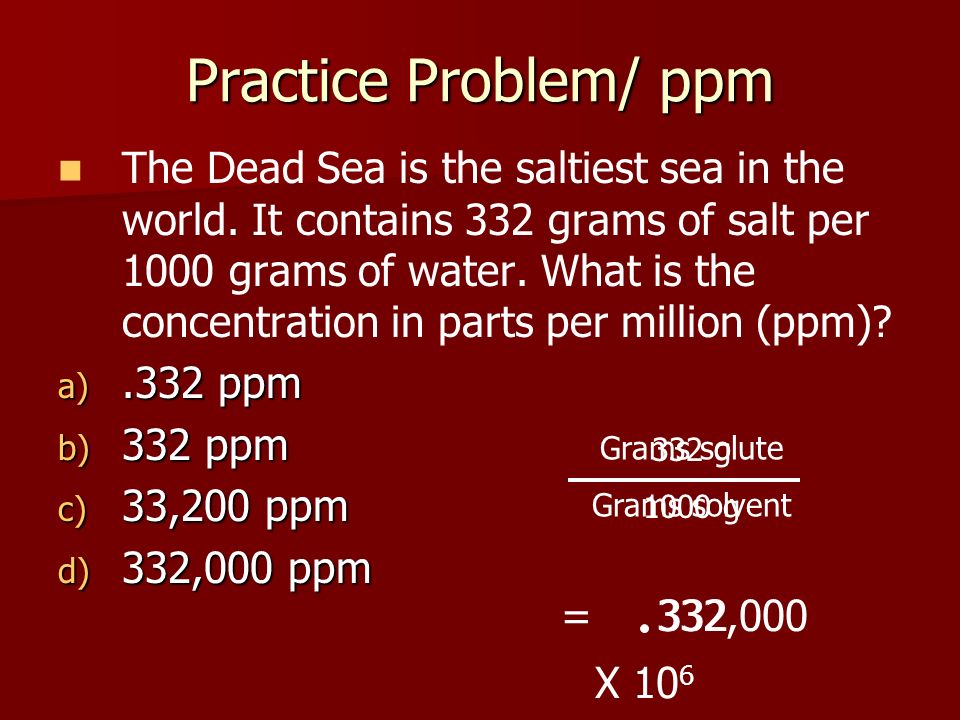 Practice Problem/ ppm