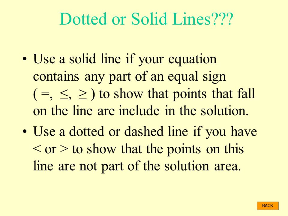 Dotted or Solid Lines