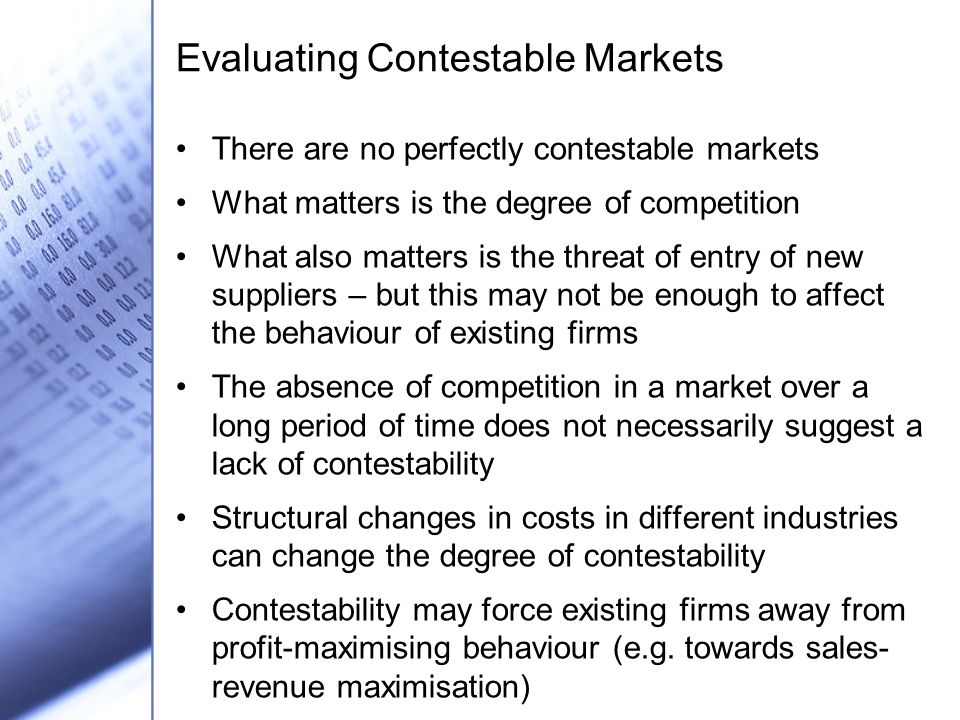 contestable market theory definition