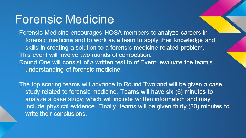 hosa forensic medicine 2016