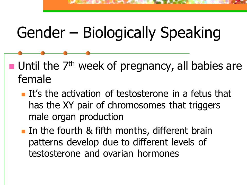 Gender – Biologically Speaking