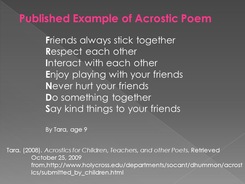 Acrostic Poems 4th Grade Acrostic Poem Ppt Video Online Download