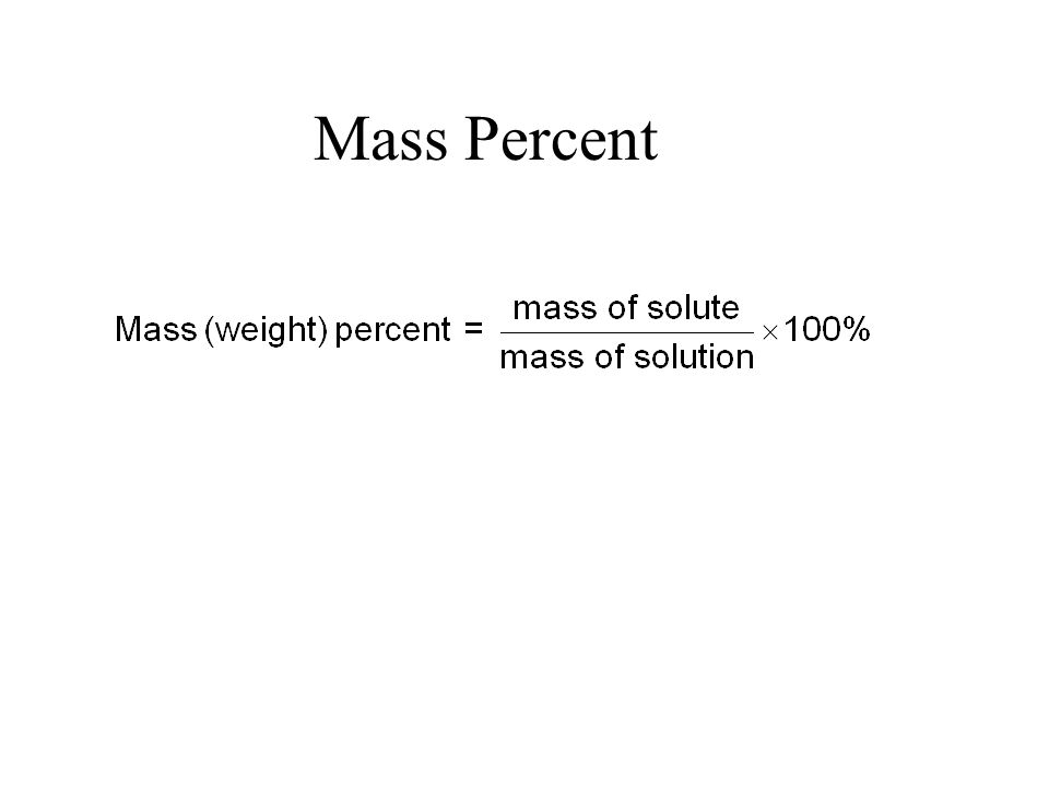 Mass Percent