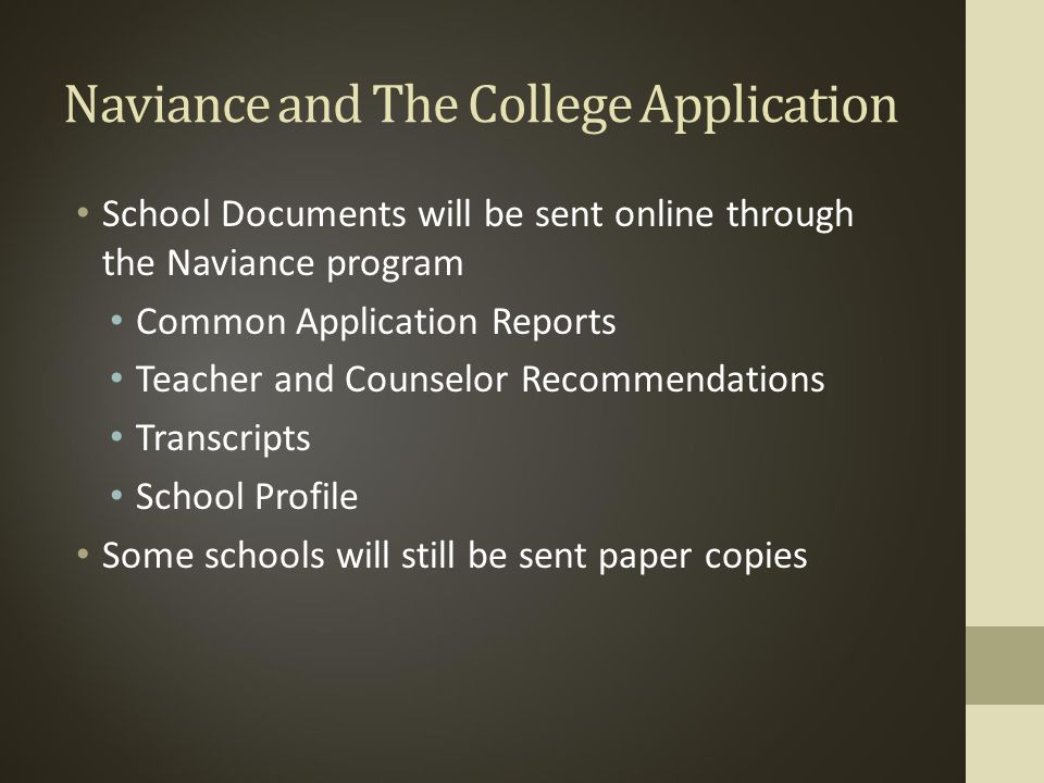 Naviance and The College Application