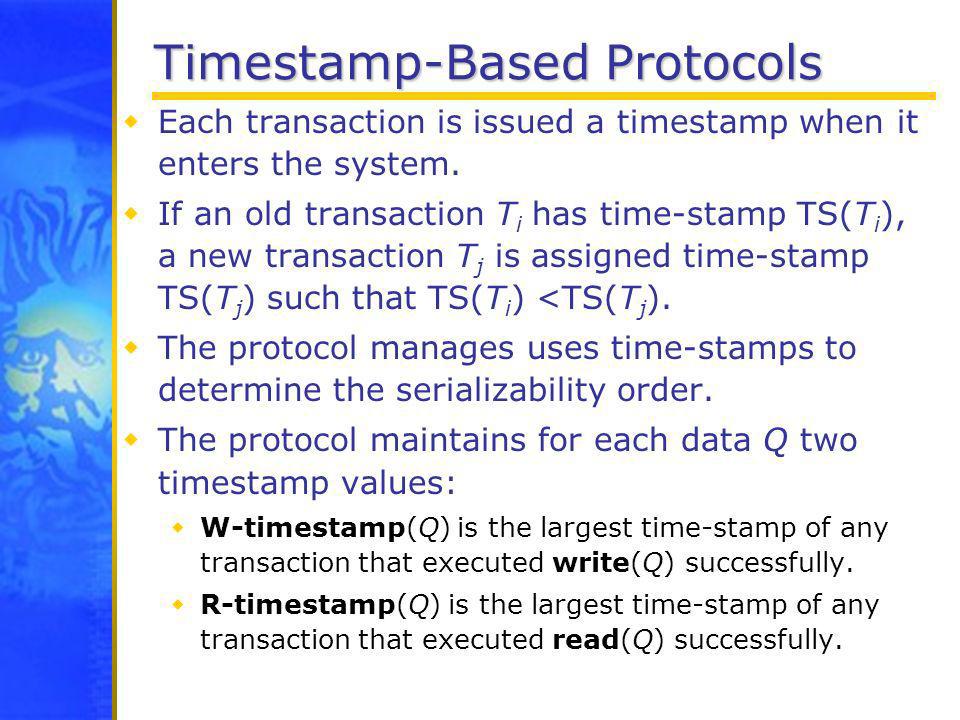 Timestamp-Based Protocols