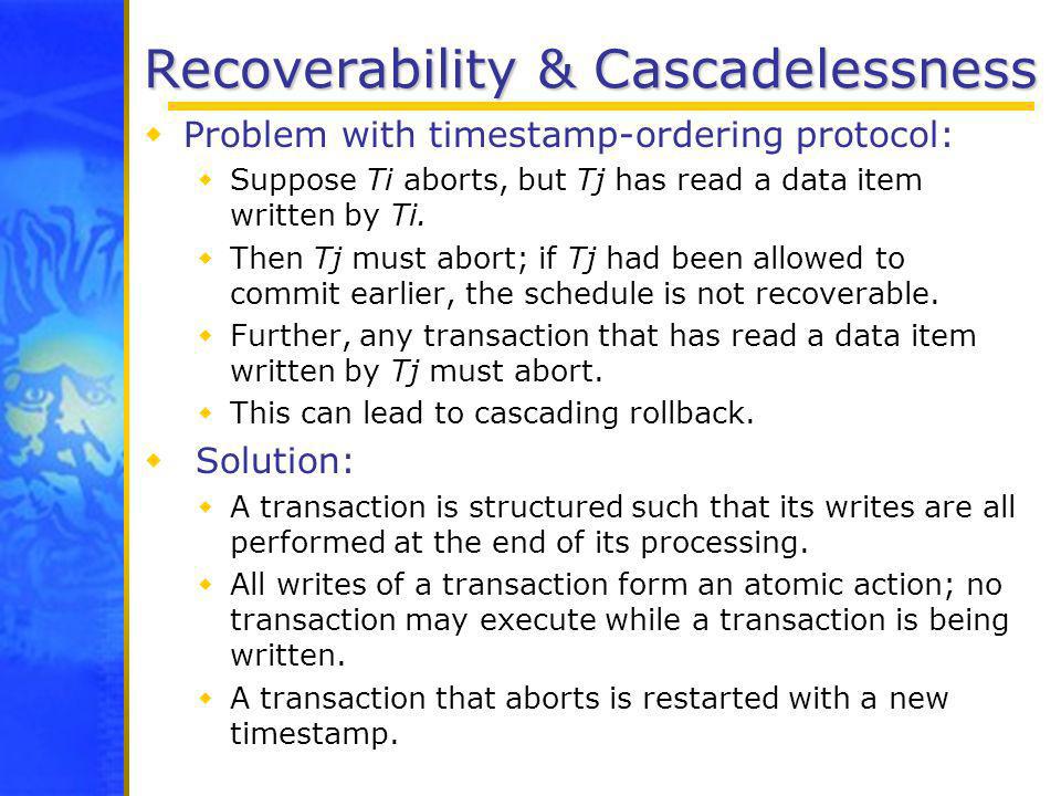 Recoverability & Cascadelessness