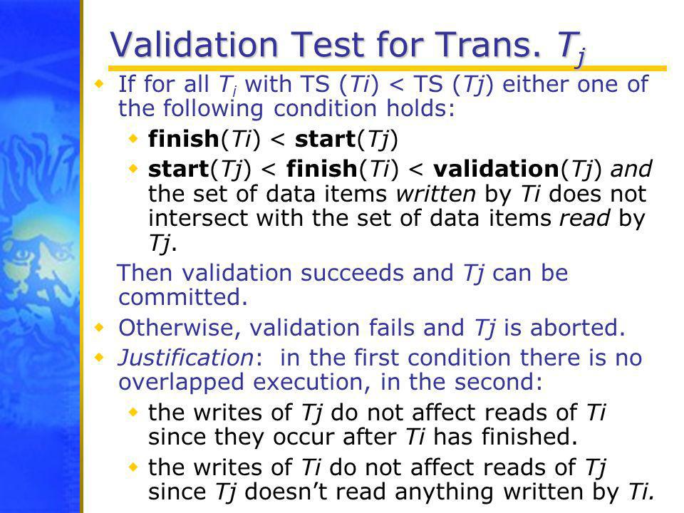 Validation Test for Trans. Tj