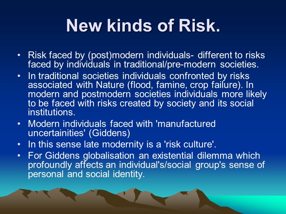 Reflexive Modernity and the Risk Society. - ppt video online download