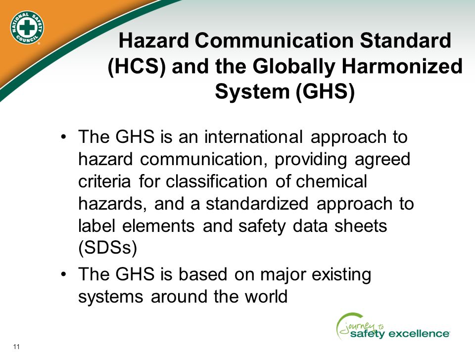 Hazard Communication Standard (HCS) and the Globally Harmonized System (GHS)